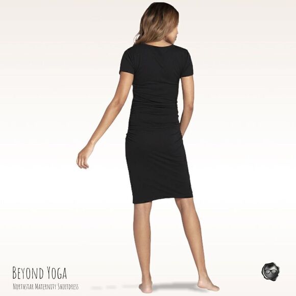 BEYOND THE BUMP BEYOND YOGA MATERNITY NORTHSTAR SHIRT DRESS IN OUTLAW NAVY BLUE - Picture 7 of 14